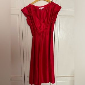 Betsy Johnson red silk dress